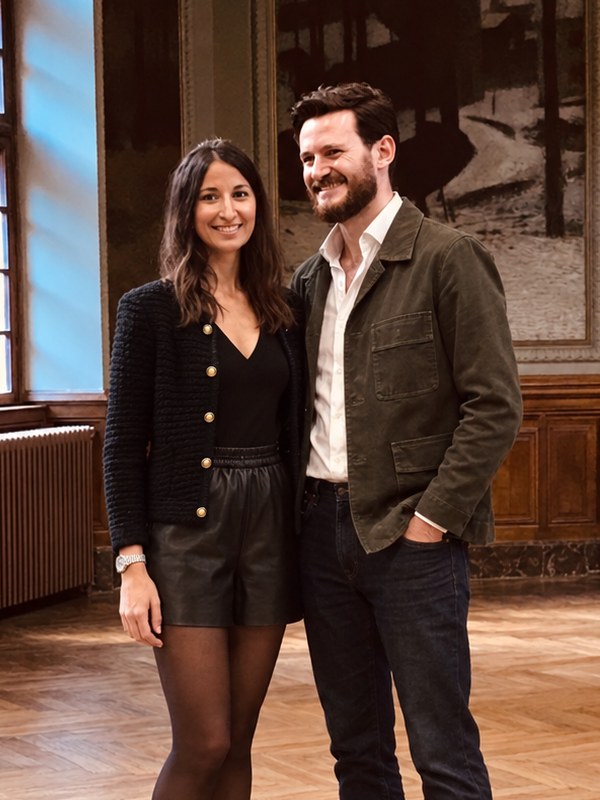Yannick et Lisa Jonquières, co-directeurs de l'agence ERA Jonquières & Co, salle des Illustres du Capitole de Toulouse